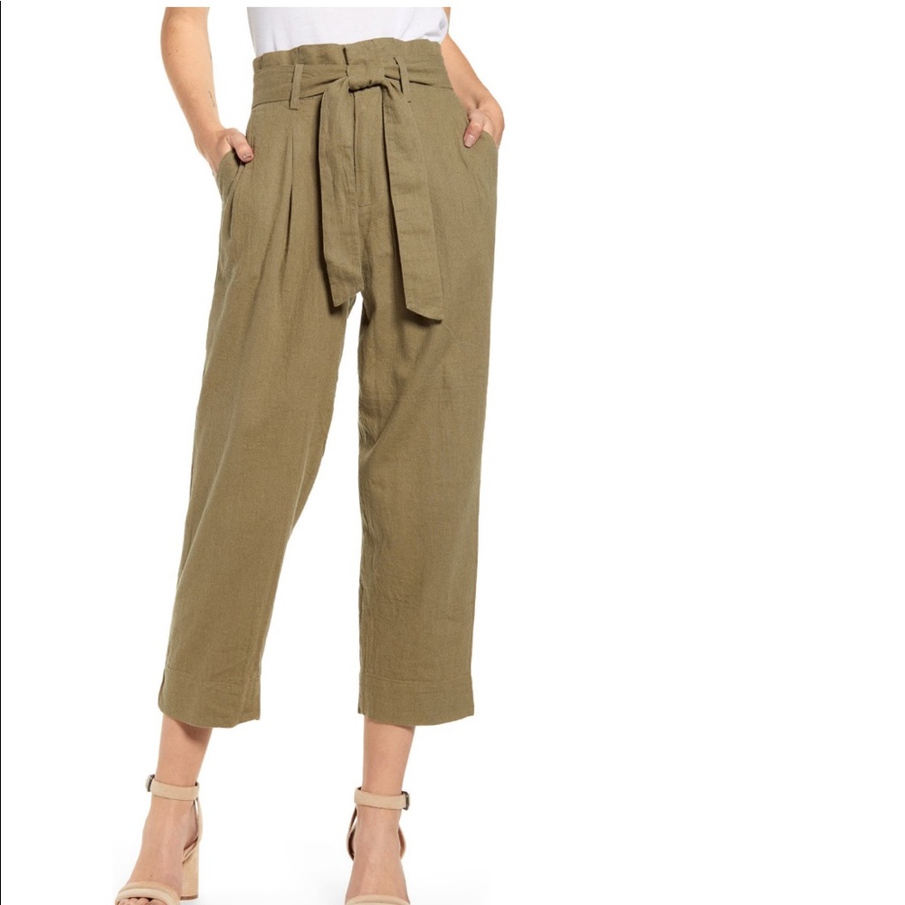 Madewell Paperbag Linen Pant
